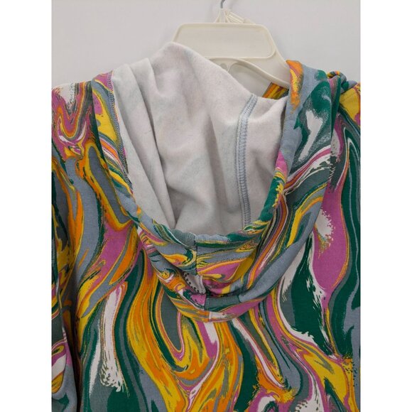 BP Hoodie Unisex Size M Pullover Swirl Marble Abstract Streetwear Athleisure 90s - Picture 9 of 11